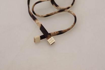 Dolce &amp; Gabbana Коричневий пляжний одяг з леопардовим поясом, купальний костюм, верх бікіні