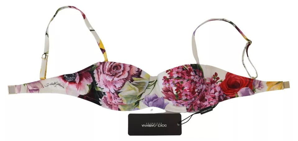 Білий пляжний одяг із квітковим принтом Dolce &amp; Gabbana, купальний костюм, бікіні