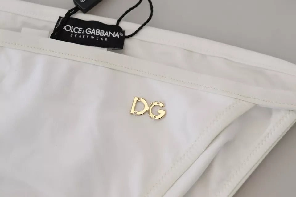 Dolce &amp; Gabbana Білий DG логотип Пляжний одяг Купальники Бікіні