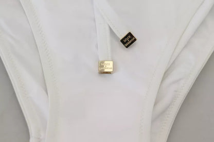 Dolce &amp; Gabbana Білий DG логотип Пляжний одяг Купальники Бікіні