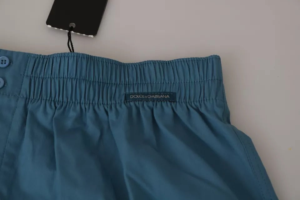 Нижня білизна Dolce &amp; Gabbana Blue Cotton Regular Boxer Shorts
