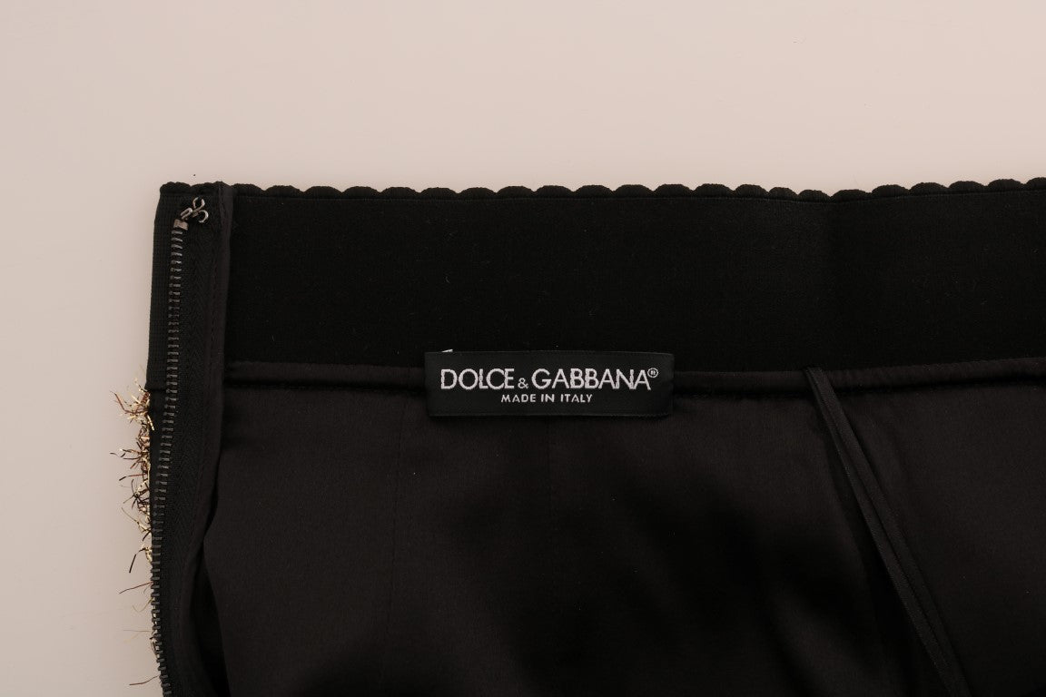 Елегантна золота спідниця-олівець із високою талією Dolce &amp; Gabbana