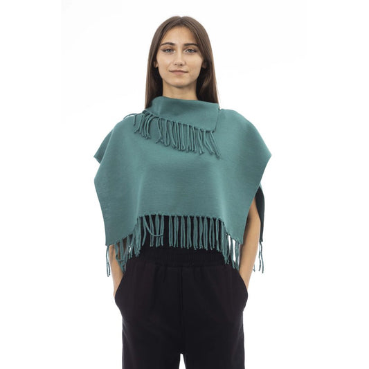 Жіноче пончо Alpha Studio Green Wool