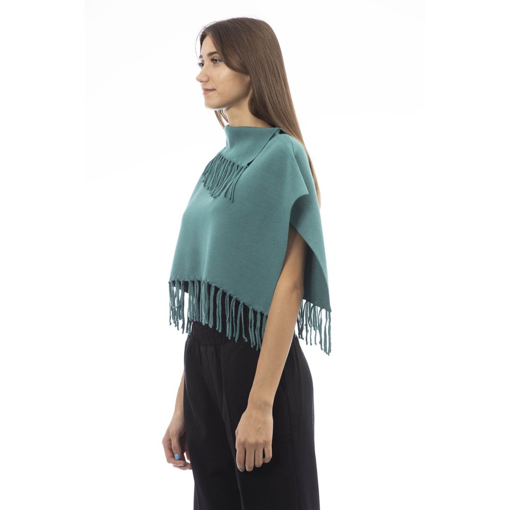 Жіноче пончо Alpha Studio Green Wool