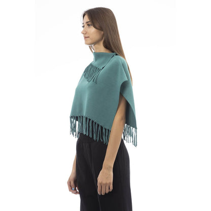 Жіноче пончо Alpha Studio Green Wool