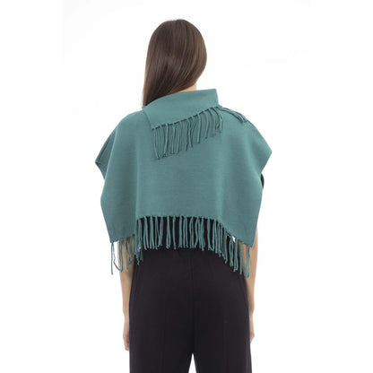 Жіноче пончо Alpha Studio Green Wool
