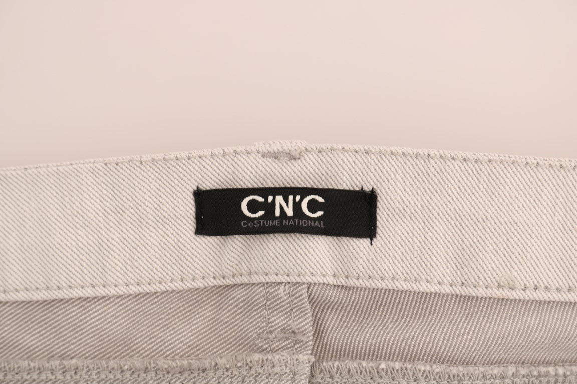 Костюм National Chic Білі приталені стрейч-джинси