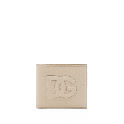 Бежевий шкіряний гаманець Dolce &amp; Gabbana