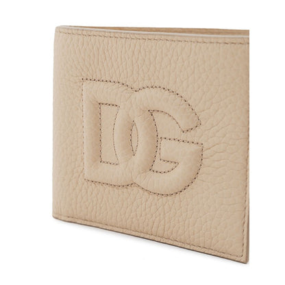 Бежевий шкіряний гаманець Dolce &amp; Gabbana