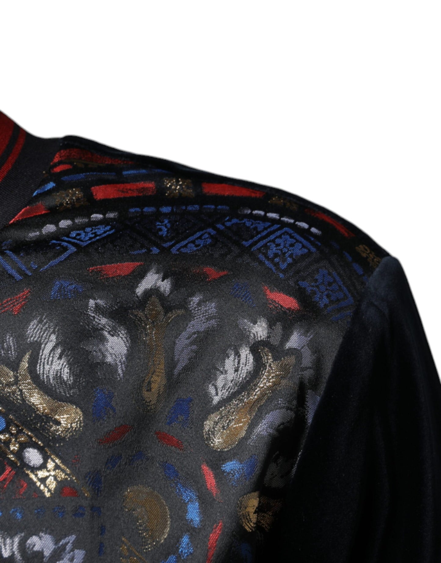 Багатоколірний жаккардовий светр з круглим вирізом Dolce &amp; Gabbana