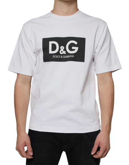 Повсякденна футболка Dolce &amp; Gabbana з білої бавовни та логотипом DG
