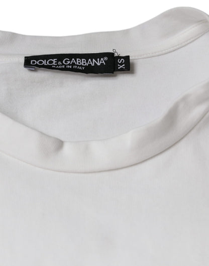 Повсякденна футболка Dolce &amp; Gabbana з білої бавовни та логотипом DG