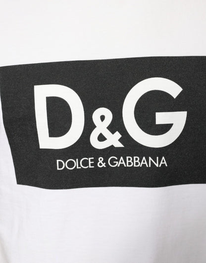 Повсякденна футболка Dolce &amp; Gabbana з білої бавовни та логотипом DG