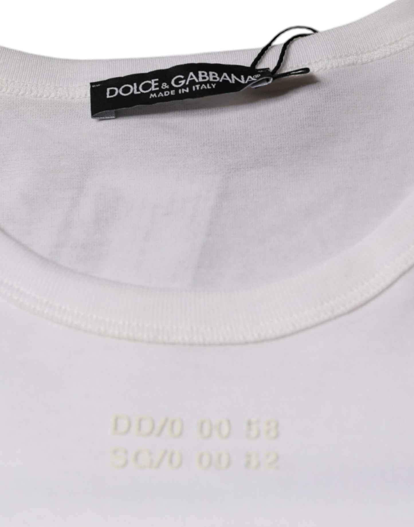 Біла бавовняна футболка Dolce &amp; Gabbana з кишенями і короткими рукавами