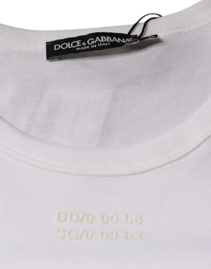 Біла бавовняна футболка Dolce &amp; Gabbana з кишенями і короткими рукавами