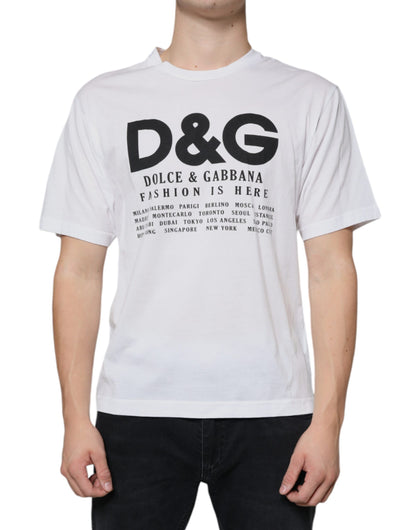 Повсякденна футболка Dolce &amp; Gabbana з білої бавовни та логотипом DG