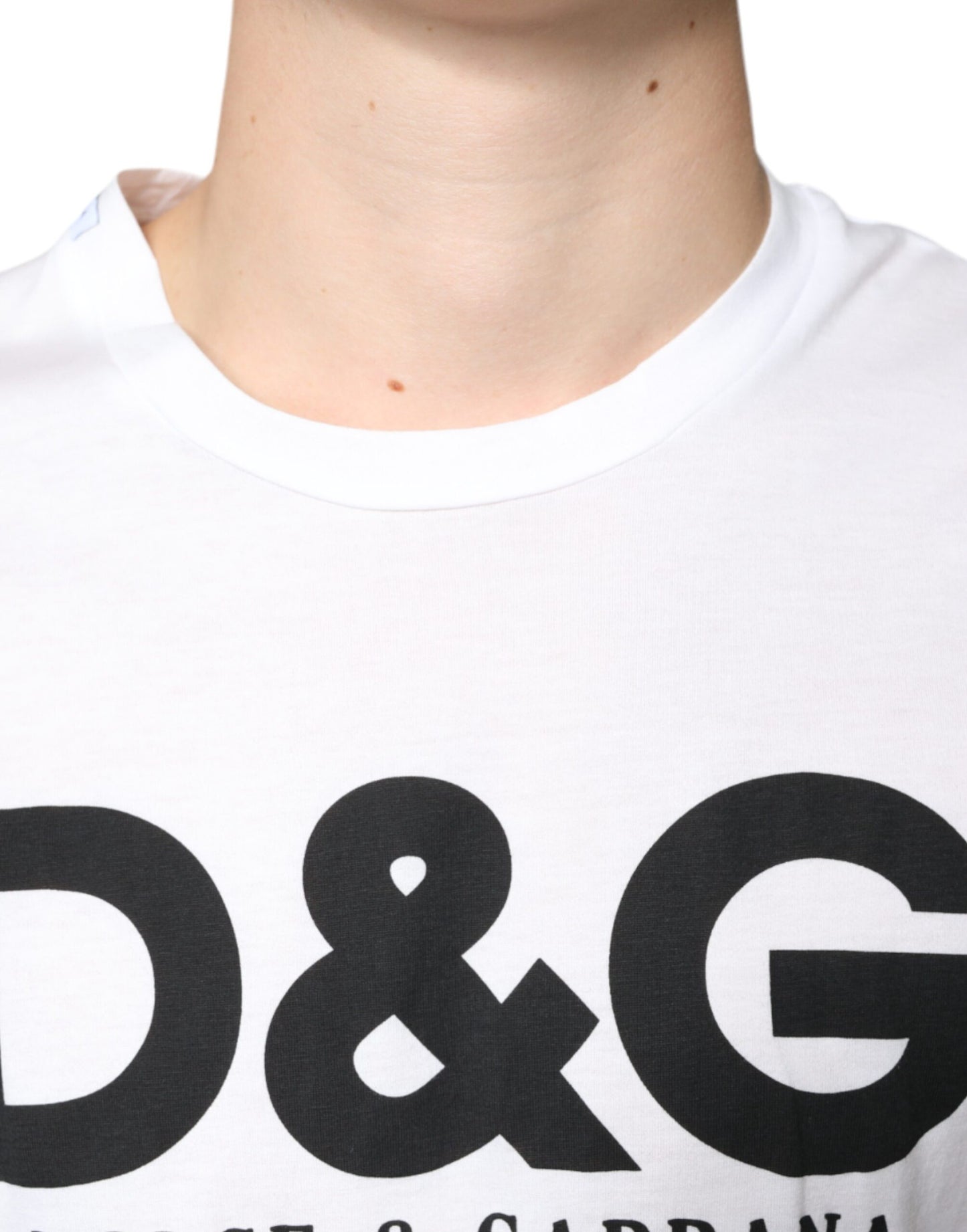 Повсякденна футболка Dolce &amp; Gabbana з білої бавовни та логотипом DG