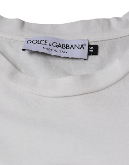 Повсякденна футболка Dolce &amp; Gabbana з білої бавовни та логотипом DG