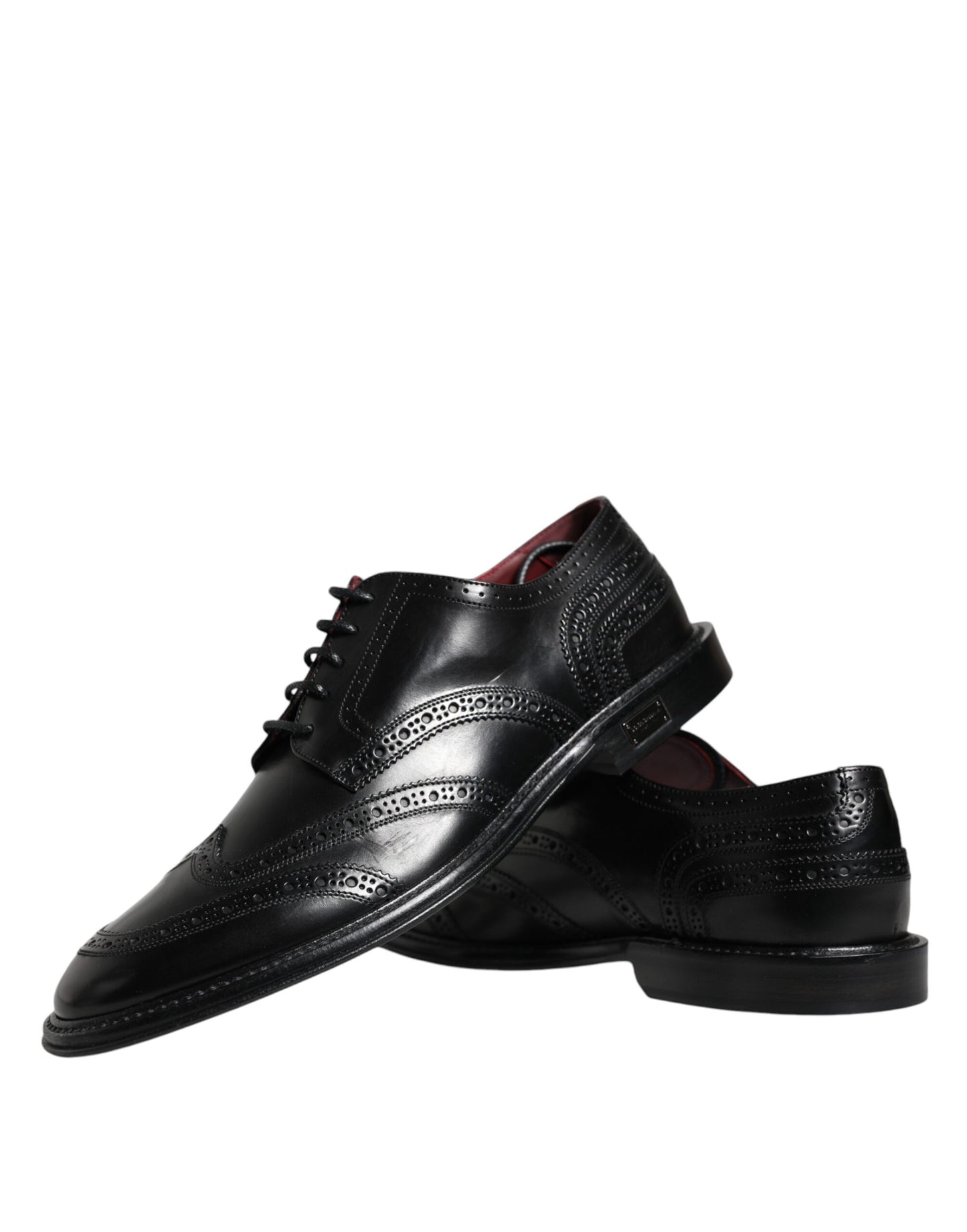 Чорні шкіряні оксфордські туфлі Dolce &amp; Gabbana