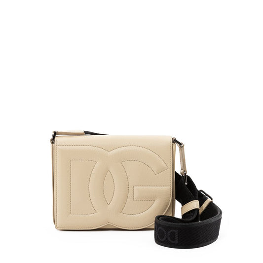 Бежева шкіряна сумка Dolce &amp; Gabbana