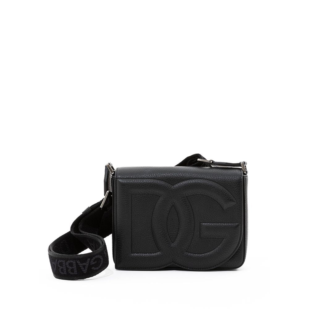 Чорна шкіряна сумка Dolce &amp; Gabbana