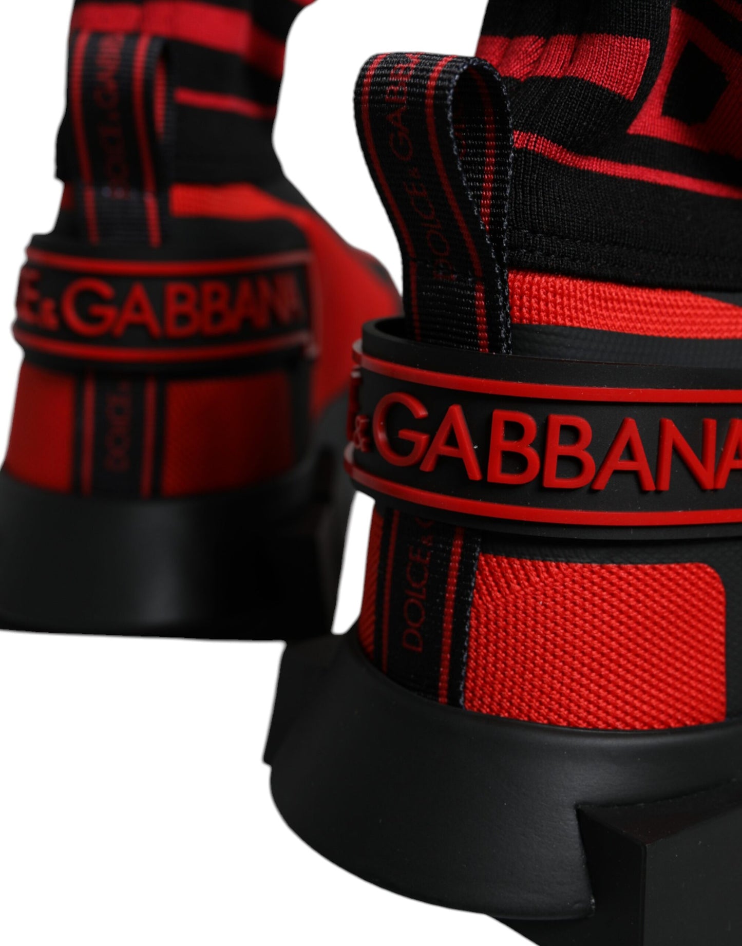 Високі кросівки Dolce &amp; Gabbana з червоної чорної тканини Sorrento