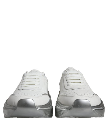 Dolce &amp; Gabbana White Silver Daymaster Низькі кросівки