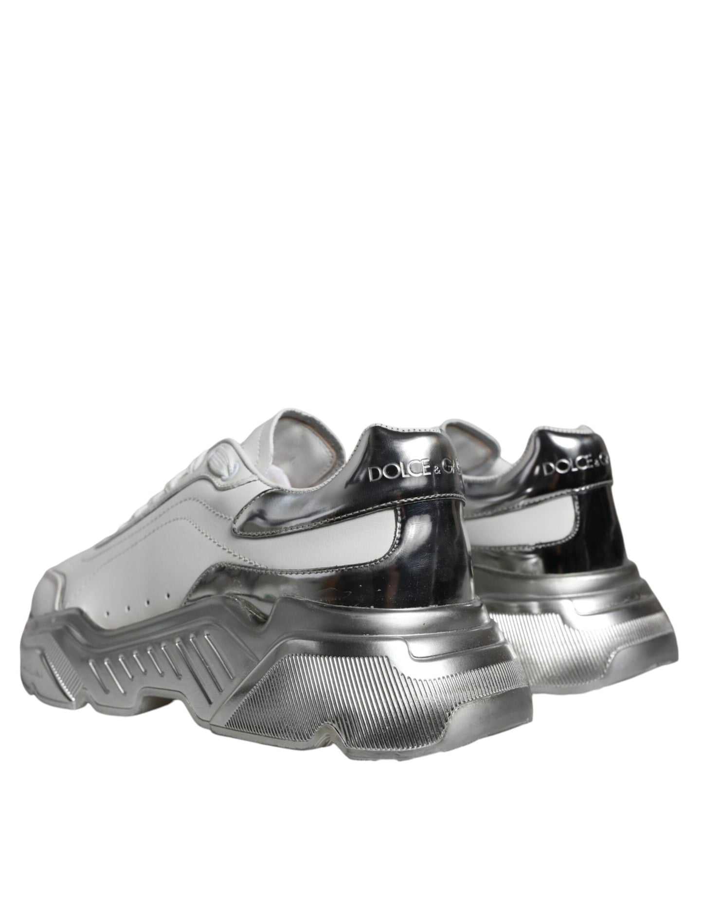 Dolce &amp; Gabbana White Silver Daymaster Низькі кросівки