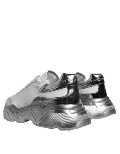 Dolce &amp; Gabbana White Silver Daymaster Низькі кросівки