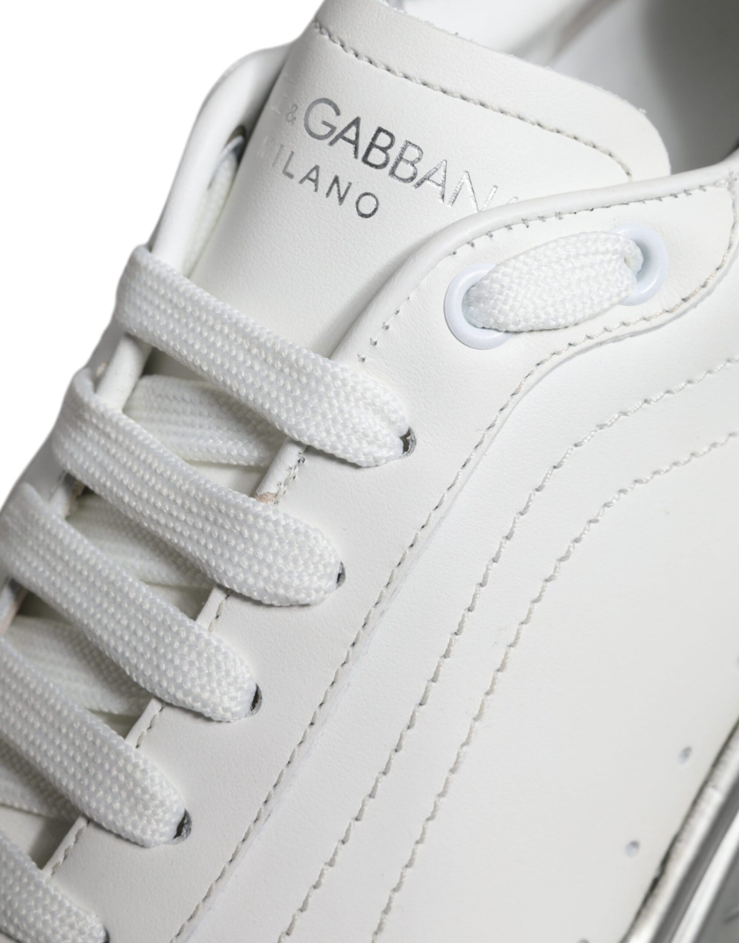 Dolce &amp; Gabbana White Silver Daymaster Низькі кросівки