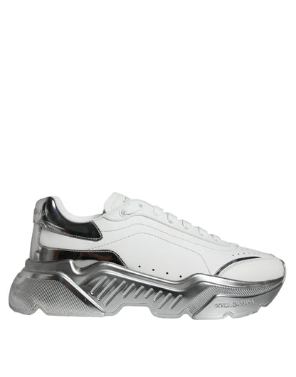 Dolce &amp; Gabbana White Silver Daymaster Низькі кросівки