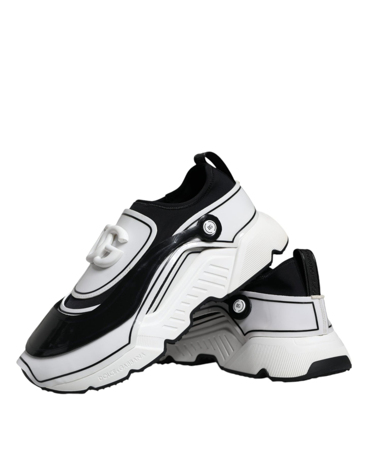 Кросівки Dolce &amp; Gabbana White Black Logo Plaque Daymaster Sneakers