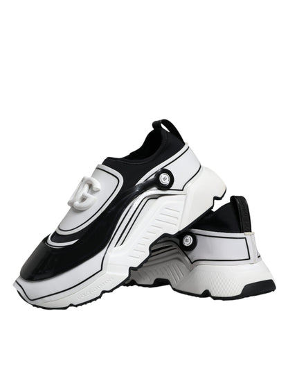 Кросівки Dolce &amp; Gabbana White Black Logo Plaque Daymaster Sneakers