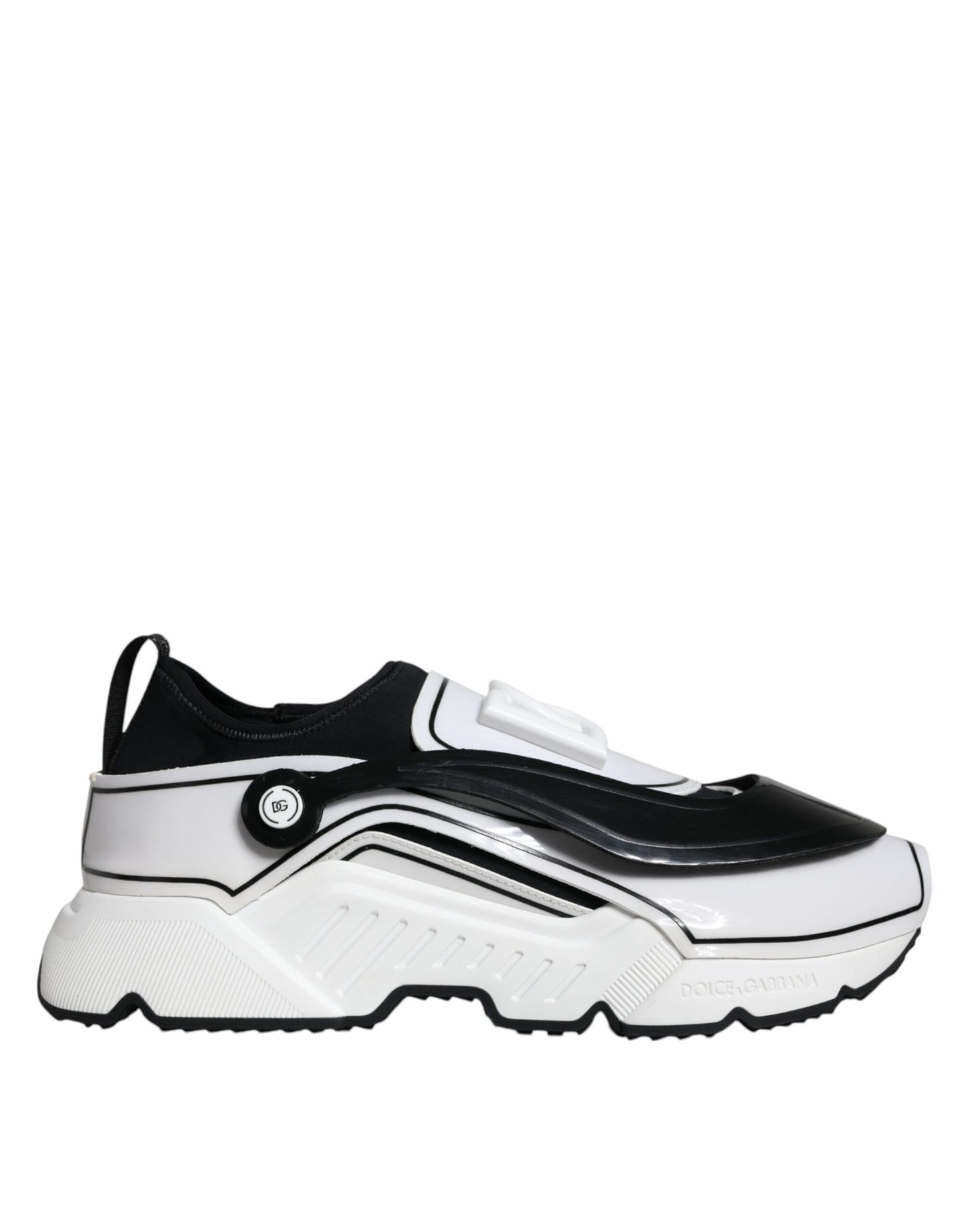 Кросівки Dolce &amp; Gabbana White Black Logo Plaque Daymaster Sneakers