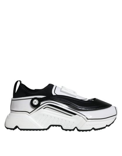 Кросівки Dolce &amp; Gabbana White Black Logo Plaque Daymaster Sneakers
