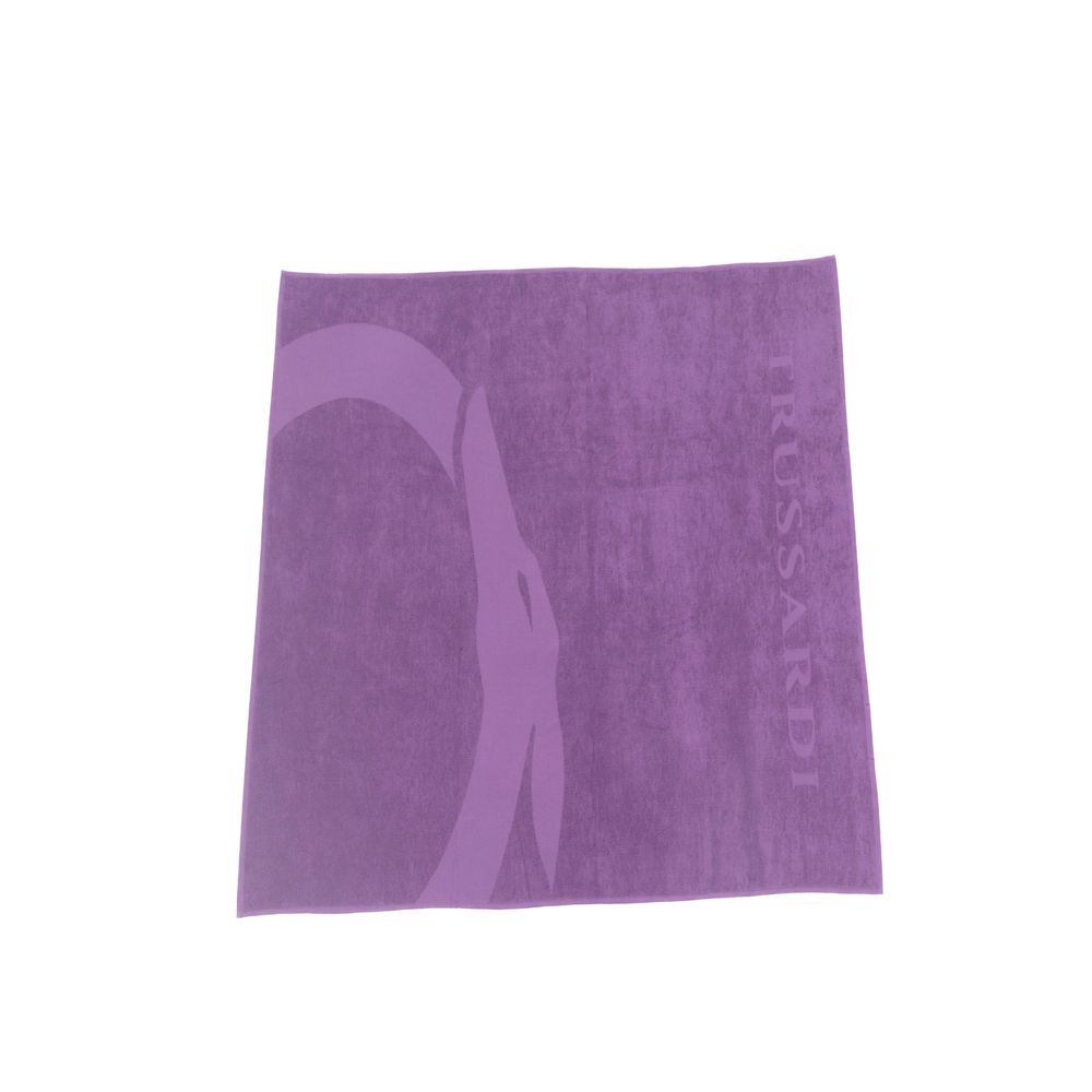 Чоловічий пляжний рушник Trussardi Beachwear Purple Cotton
