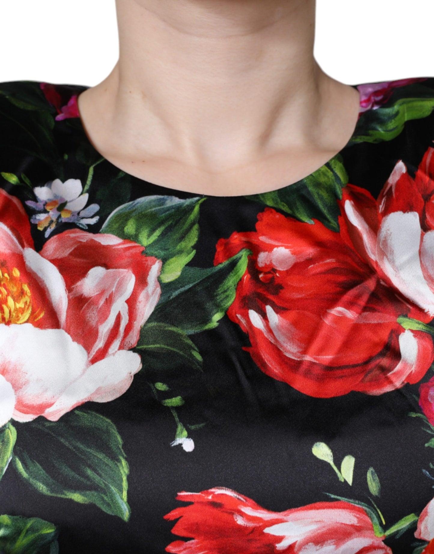 Багатобарвна міні-сукня-футляр із квітковим принтом Dolce &amp; Gabbana