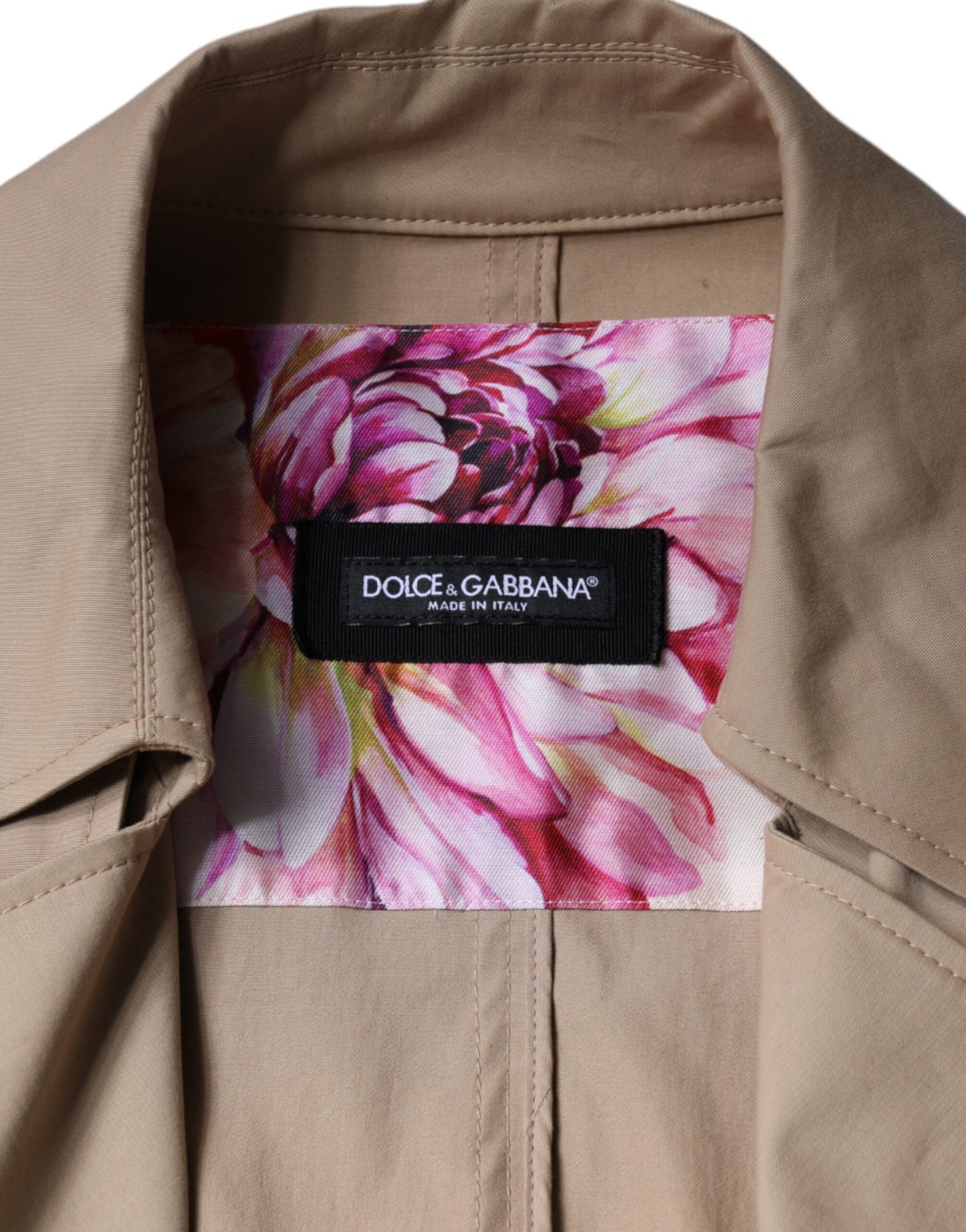 Двобортний тренч Dolce &amp; Gabbana кольору хакі