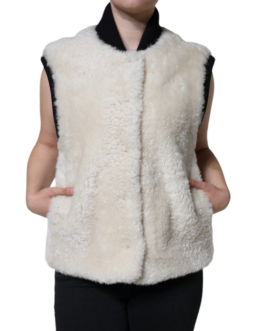 Куртка Burberry White WARRENFORD з дубленої шкіри