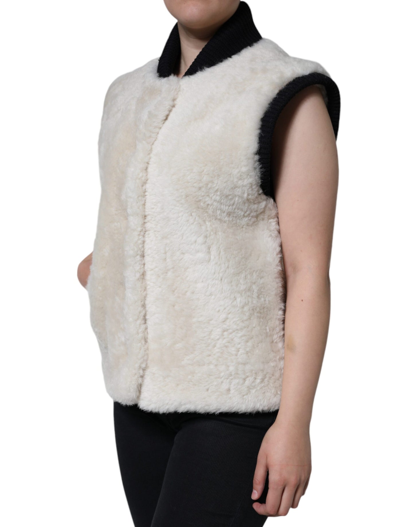 Куртка Burberry White WARRENFORD з дубленої шкіри