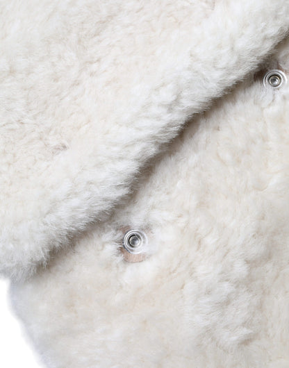 Куртка Burberry White WARRENFORD з дубленої шкіри