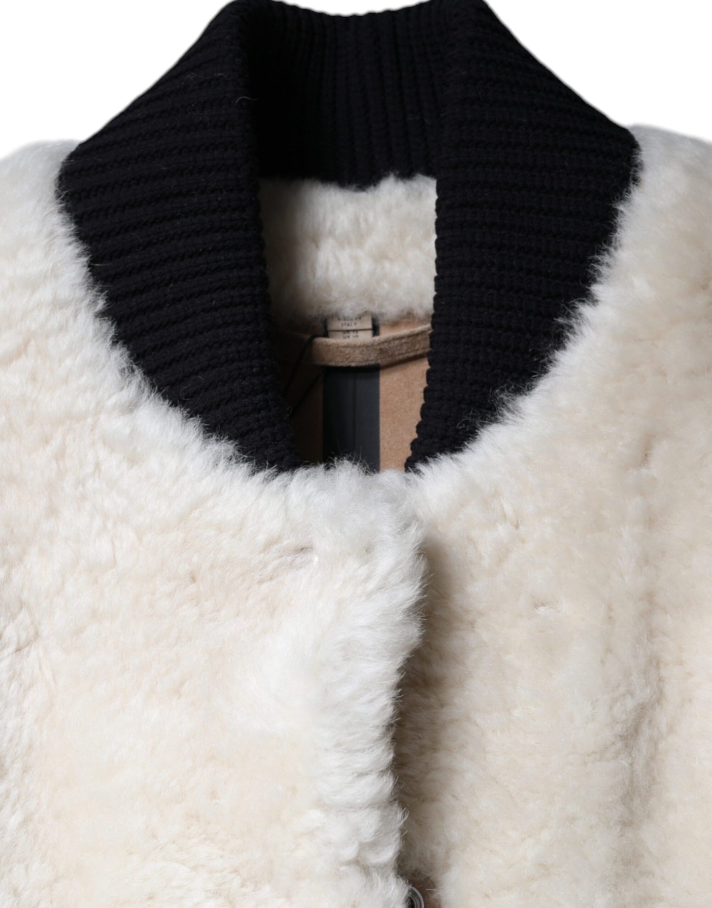 Куртка Burberry White WARRENFORD з дубленої шкіри