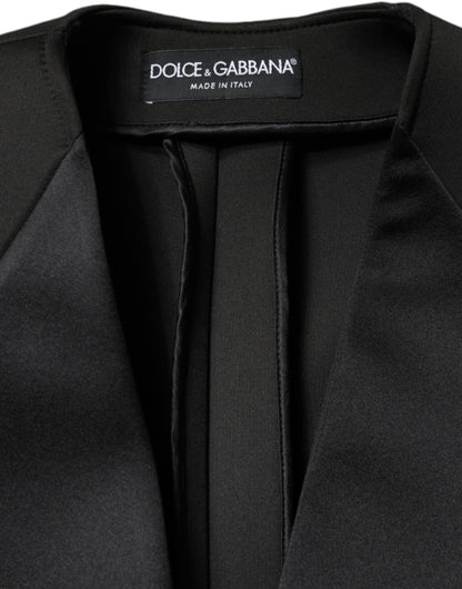Чорний двобортний піджак з поліестеру Dolce &amp; Gabbana