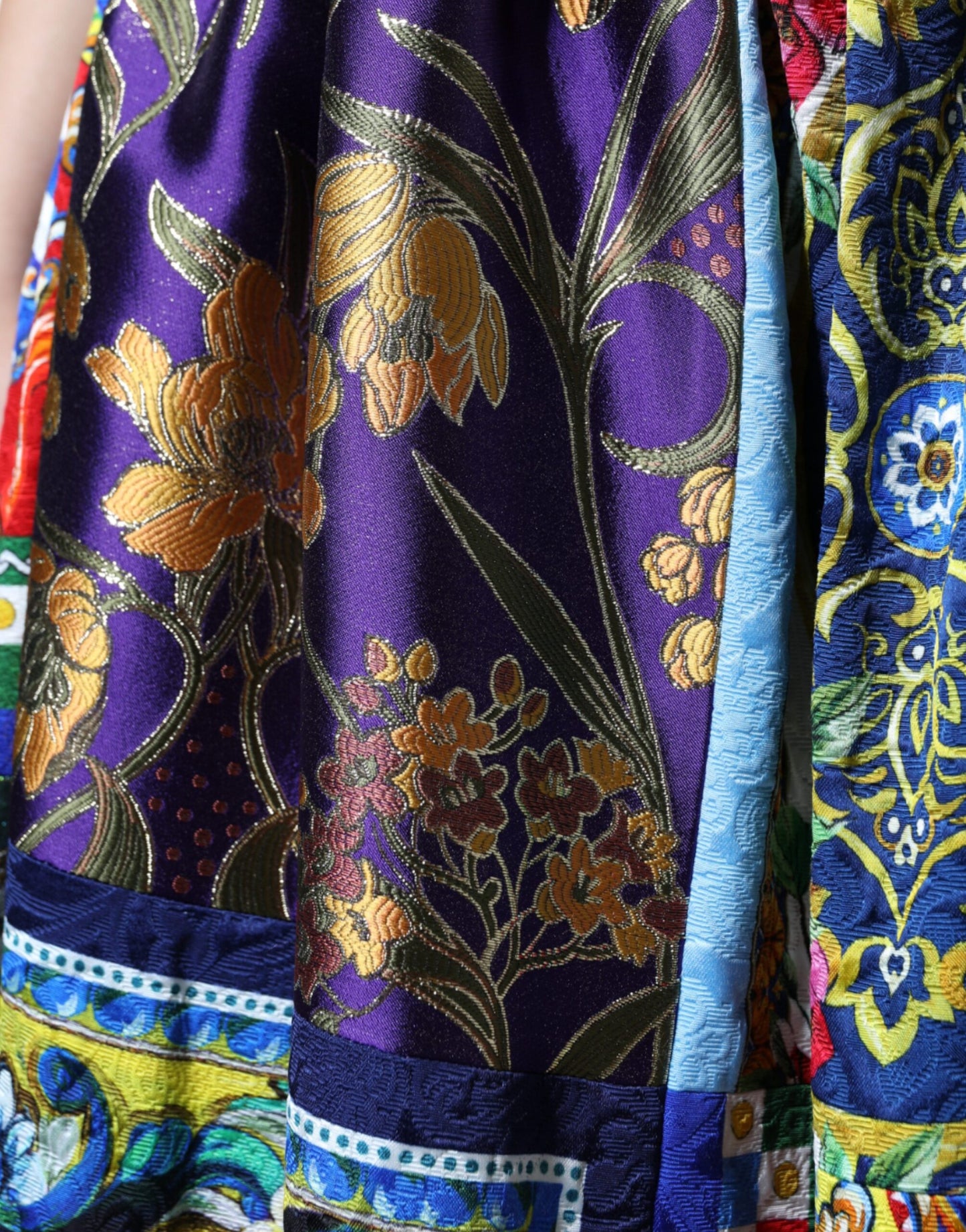 Довга максі-спідниця Dolce &amp; Gabbana у стилі Печворк у стилі Сицилія