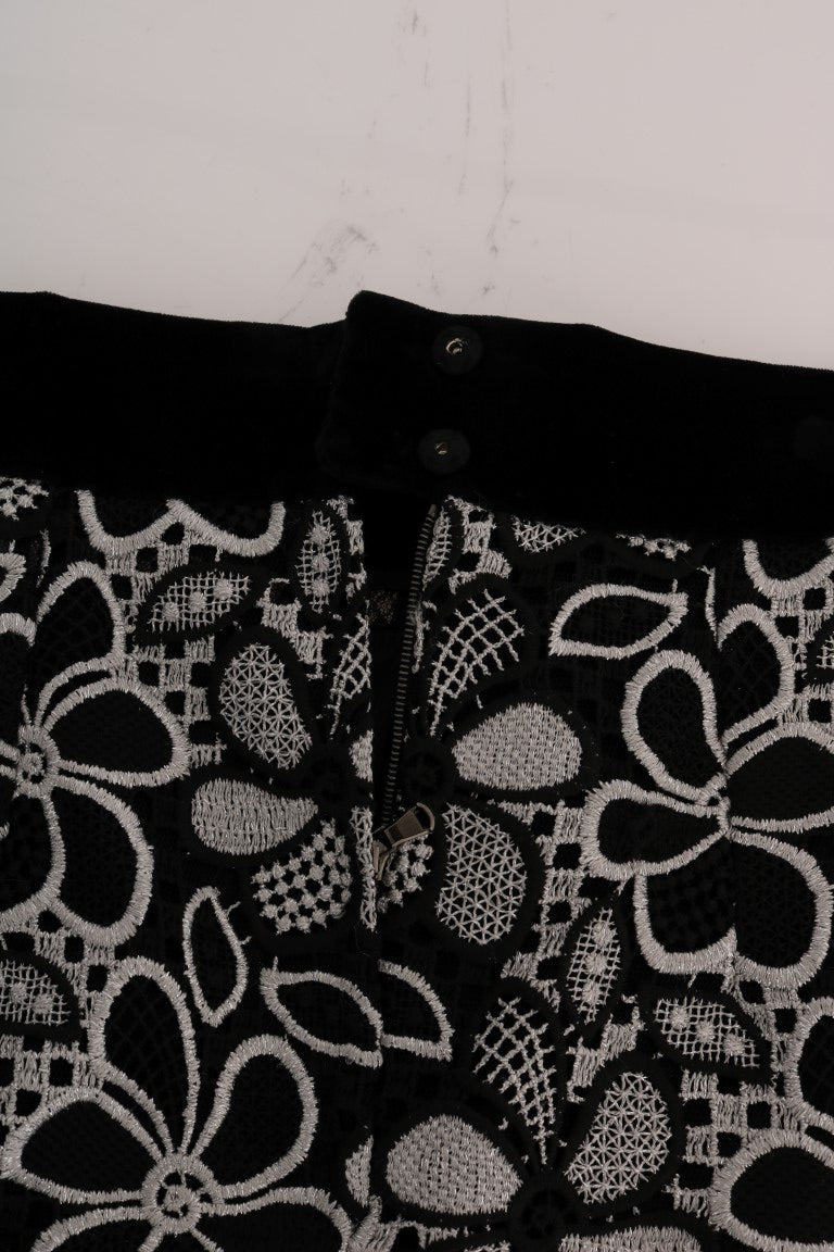 Елегантна мереживна міні-спідниця Dolce &amp; Gabbana з кришталевими деталями