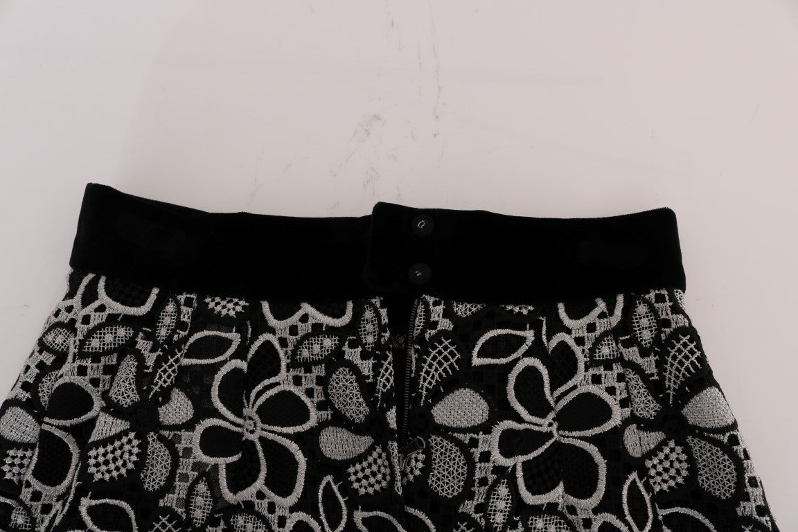 Елегантна мереживна міні-спідниця Dolce &amp; Gabbana з кришталевими деталями