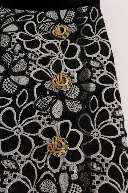 Елегантна мереживна міні-спідниця Dolce &amp; Gabbana з кришталевими деталями