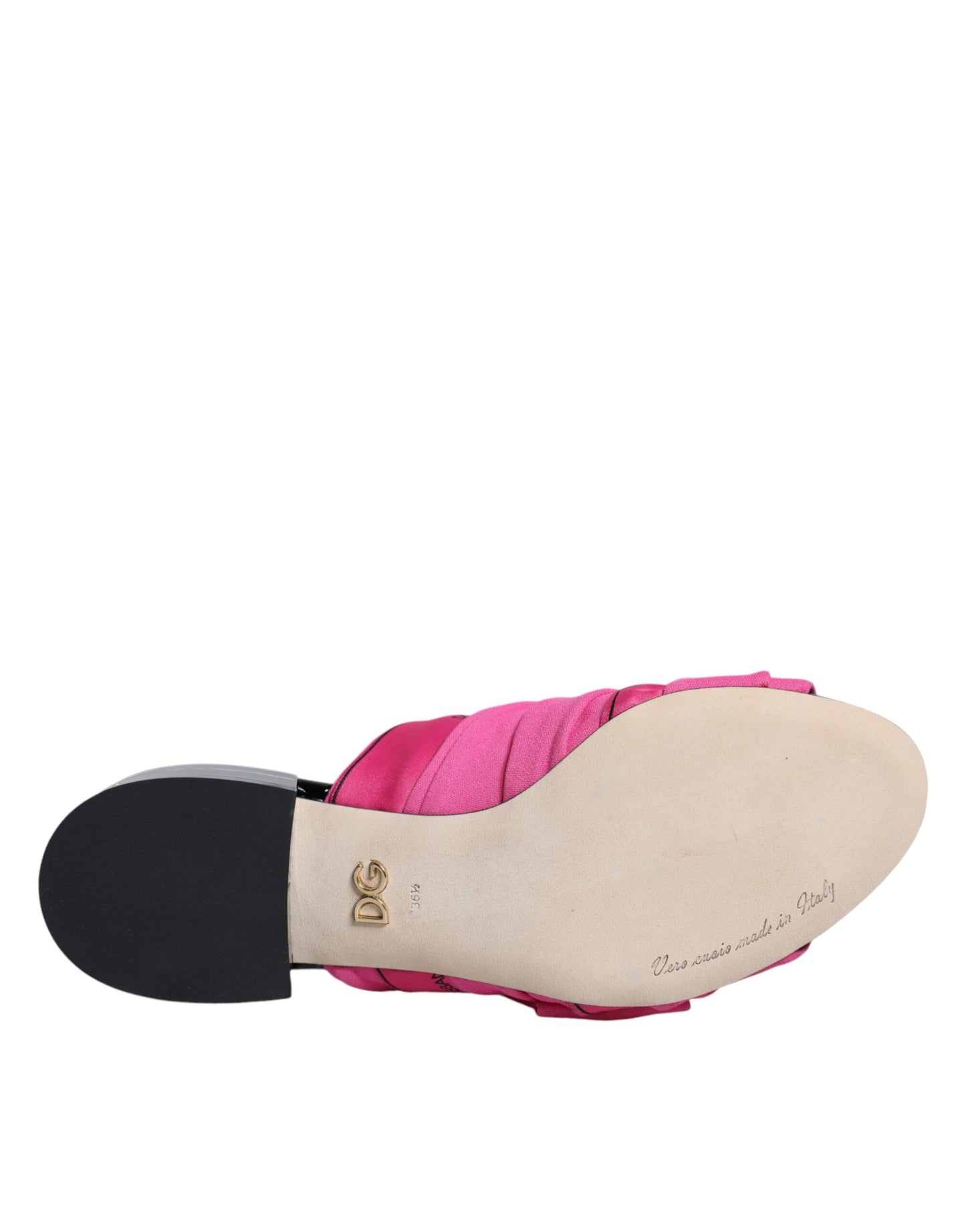 Босоніжки Dolce &amp; Gabbana Pink Black Crystal Slides