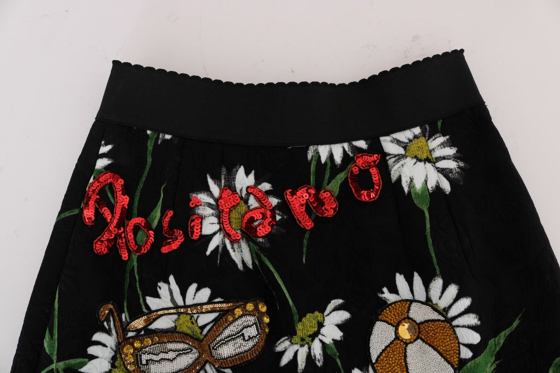 Спідниця А-силуету Dolce &amp; Gabbana з прикрасами до середини гомілки
