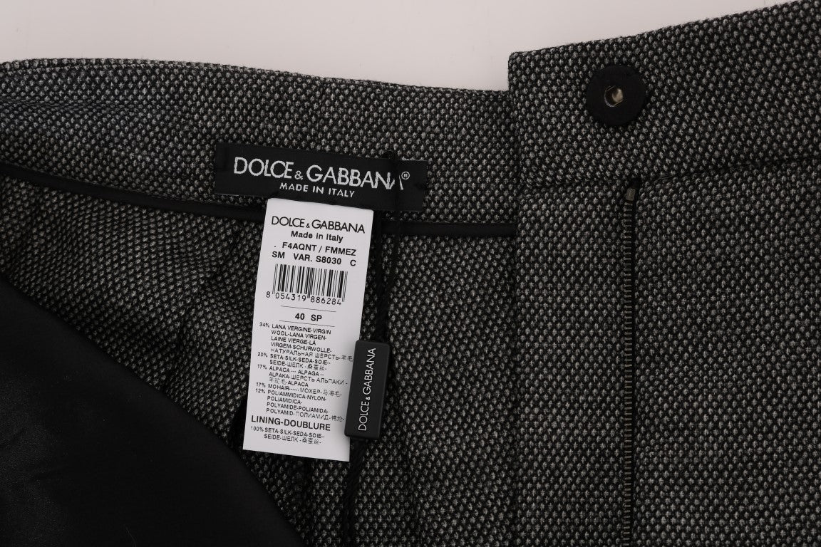 Шикарні вовняні міні-шорти з високою талією Dolce &amp; Gabbana
